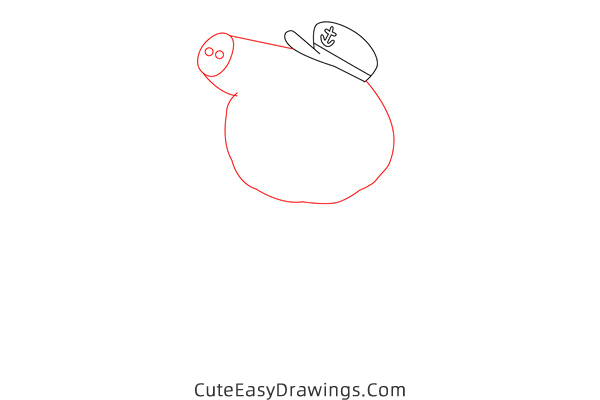how to draw grandpa pig from peppa pig - www.cuteeasydrawings.com