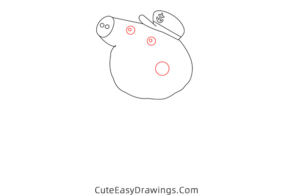 how to draw grandpa pig from peppa pig - www.cuteeasydrawings.com