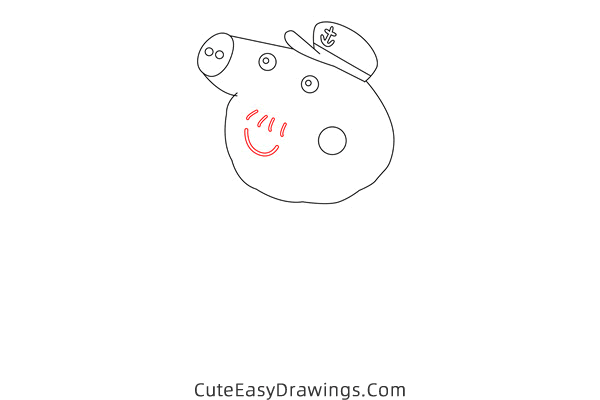 how to draw grandpa pig from peppa pig - www.cuteeasydrawings.com