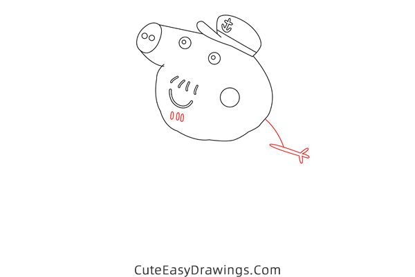 how to draw grandpa pig from peppa pig - www.cuteeasydrawings.com