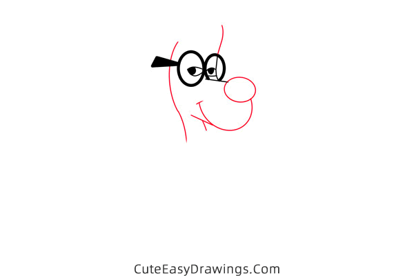 how to draw mr peabody - www.cuteeasydrawings.com