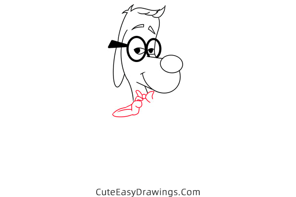 how to draw mr peabody - www.cuteeasydrawings.com
