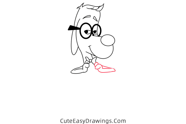 how to draw mr peabody - www.cuteeasydrawings.com