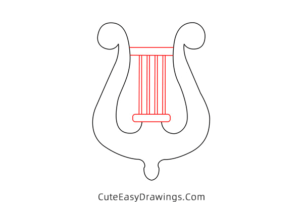 how to draw a harp for st patricks day - www.cuteeasydrawings.com