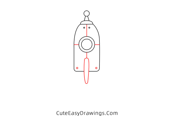 how to draw a cute rocket - www.cuteeasydrawings.com
