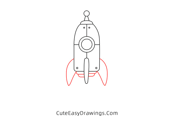 how to draw a cute rocket - www.cuteeasydrawings.com