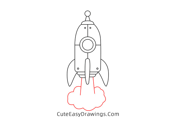 how to draw a cute rocket - www.cuteeasydrawings.com