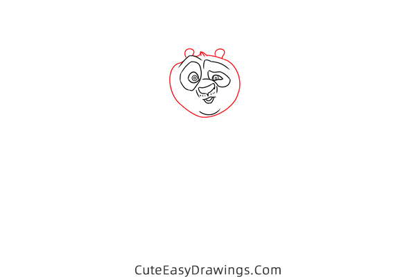 how to draw kung fu panda easy - www.cuteeasydrawings.com