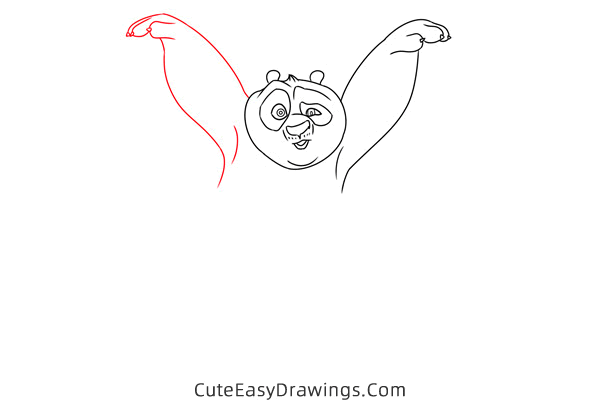 how to draw kung fu panda easy - www.cuteeasydrawings.com