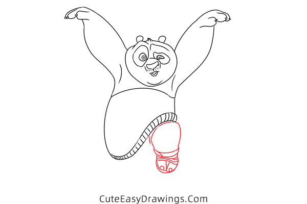how to draw kung fu panda easy - www.cuteeasydrawings.com