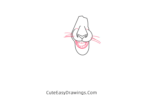 how to draw alex from madagascar - www.cuteeasydrawings.com