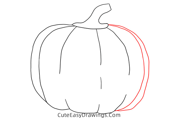 how to draw a halloween pumpkin - www.cuteeasydrawings.com