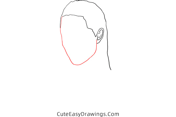 how to draw angelina jolie - www.cuteeasydrawings.com