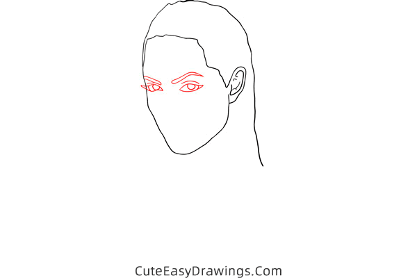 how to draw angelina jolie - www.cuteeasydrawings.com