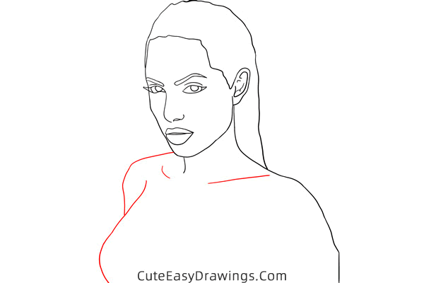 how to draw angelina jolie - www.cuteeasydrawings.com
