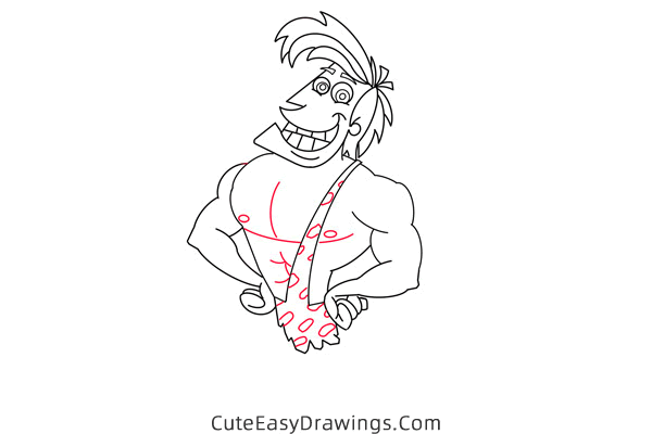 how to draw george of the jungle - www.cuteeasydrawings.com