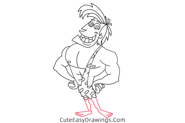 how to draw george of the jungle - www.cuteeasydrawings.com