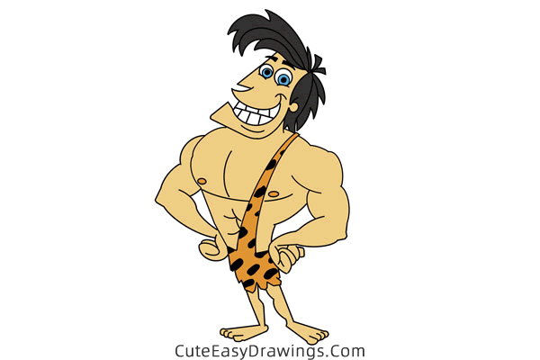 how to draw george of the jungle - www.cuteeasydrawings.com