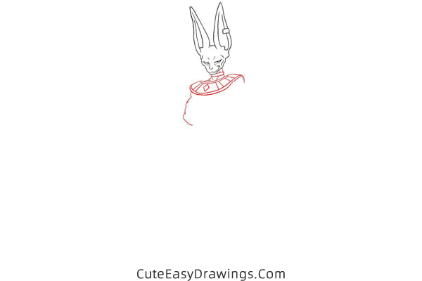 how to draw beerus from dragon ball - www.cuteeasydrawings.com
