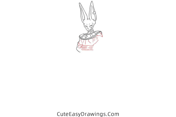 how to draw beerus from dragon ball - www.cuteeasydrawings.com