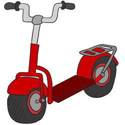 How to Draw an Electric Scooter Step by Step