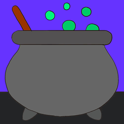 How to Draw a Witch's Pot Step by Step