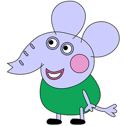 How to Draw Edmond Elephant from Peppa Pig Step by Step