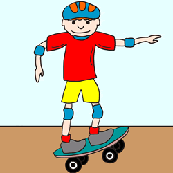 How to Draw a Skateboarder Step by Step