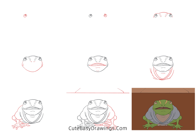how to draw aogaeru from spirited away - www.cuteeasydrawings.com