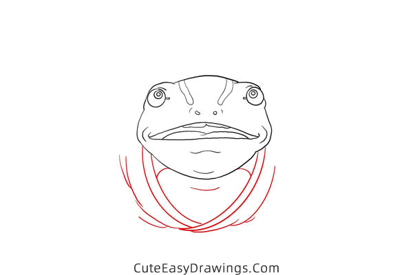 how to draw aogaeru from spirited away - www.cuteeasydrawings.com