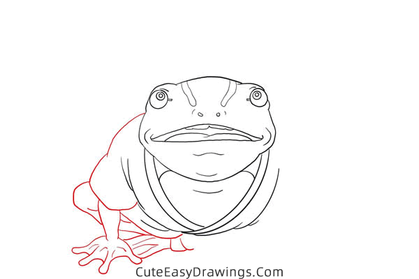 how to draw aogaeru from spirited away - www.cuteeasydrawings.com