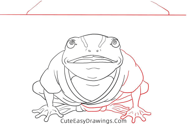 how to draw aogaeru from spirited away - www.cuteeasydrawings.com