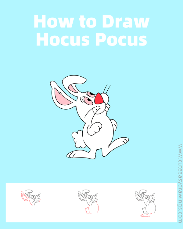 how to draw hocus pocus from frosty the snowman - www.cuteeasydrawings.com