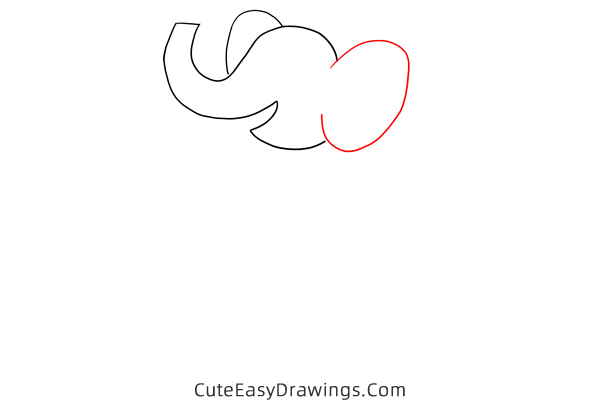 how to draw a circus elephant - www.cuteeasydrawings.com