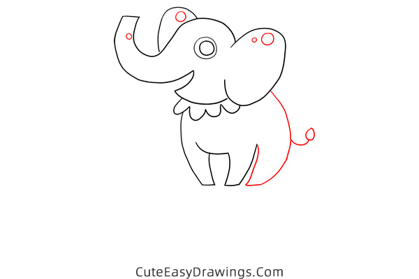 how to draw a circus elephant - www.cuteeasydrawings.com