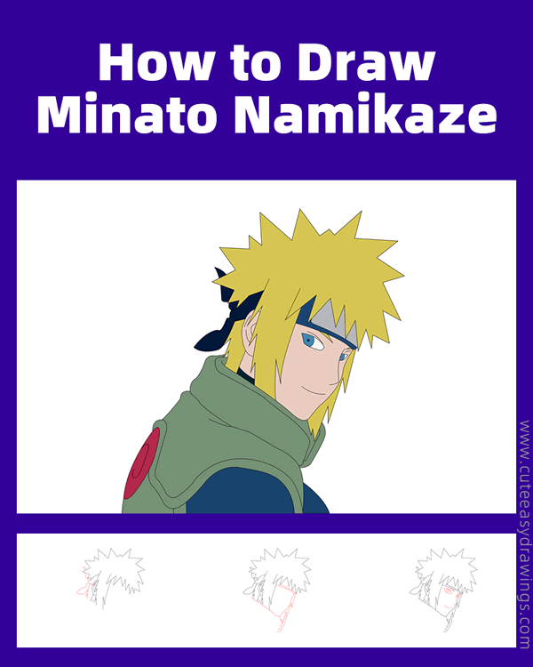 how to draw minato namikaze from naruto - www.cuteeasydrawings.com