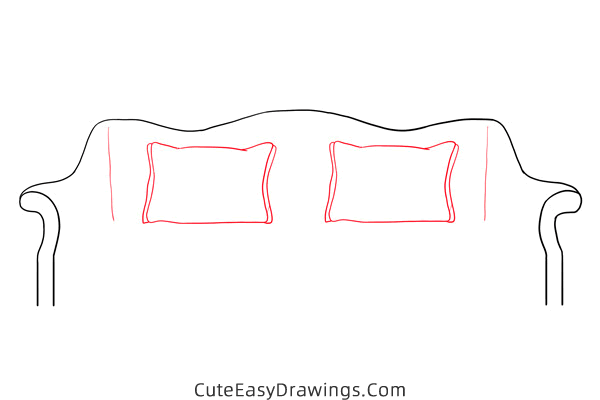 how to draw a sofa - www.cuteeasydrawings.com