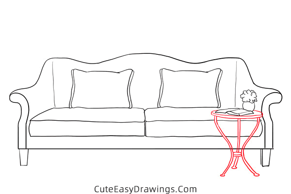 how to draw a sofa - www.cuteeasydrawings.com