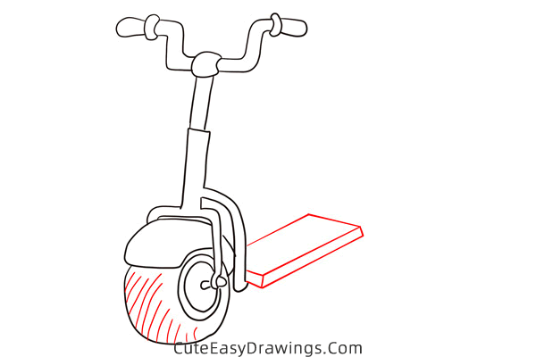 how to draw an electric scooter - www.cuteeasydrawings.com