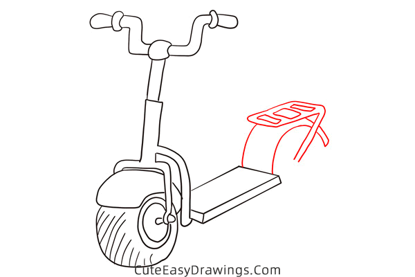 how to draw an electric scooter - www.cuteeasydrawings.com