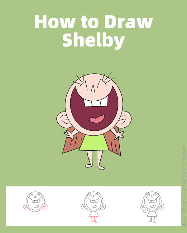 how to draw shelby from mr peabody and sherman - www.cuteeasydrawings.com