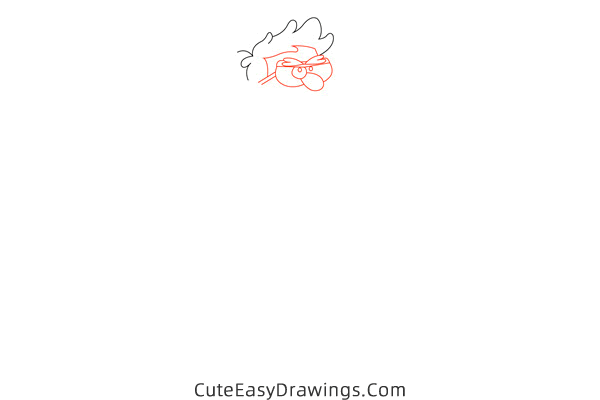 how to draw ford pines from gravity falls - www.cuteeasydrawings.com