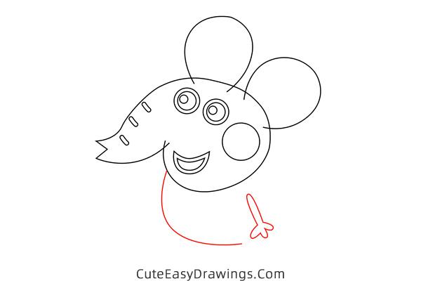 how to draw edmond elephant from peppa pig - www.cuteeasydrawings.com