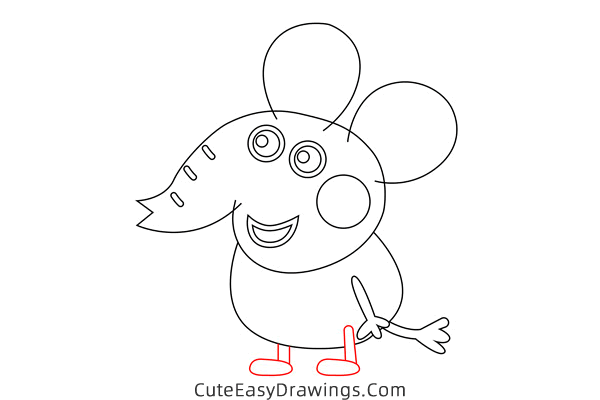 how to draw edmond elephant from peppa pig - www.cuteeasydrawings.com
