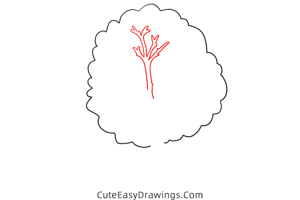how to draw a summer tree - www.cuteeasydrawings.com
