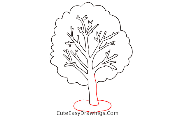 how to draw a summer tree - www.cuteeasydrawings.com