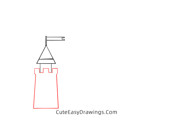 how to draw a medieval castle - www.cuteeasydrawings.com