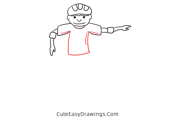 how to draw a skateboarder - www.cuteeasydrawings.com