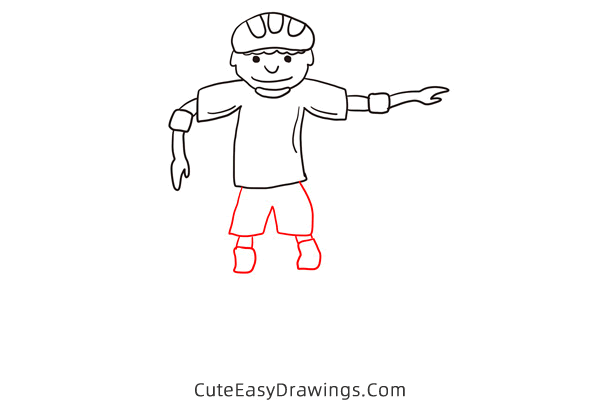 how to draw a skateboarder - www.cuteeasydrawings.com