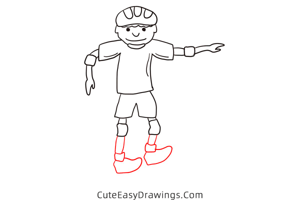 how to draw a skateboarder - www.cuteeasydrawings.com